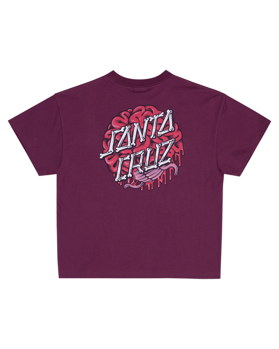 SANTA CRUZ - BRAIN DOT CENTRE TEE MAROON
