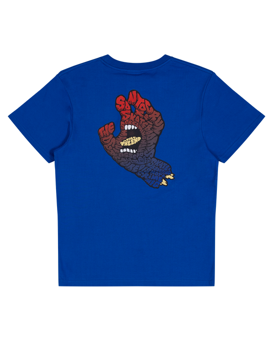 SANTA CRUZ - LETTER HAND FADE TEE COBOLT