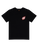 SANTA CRUZ - FLAMED DOT UPSIDE DOWN TEE BLACK