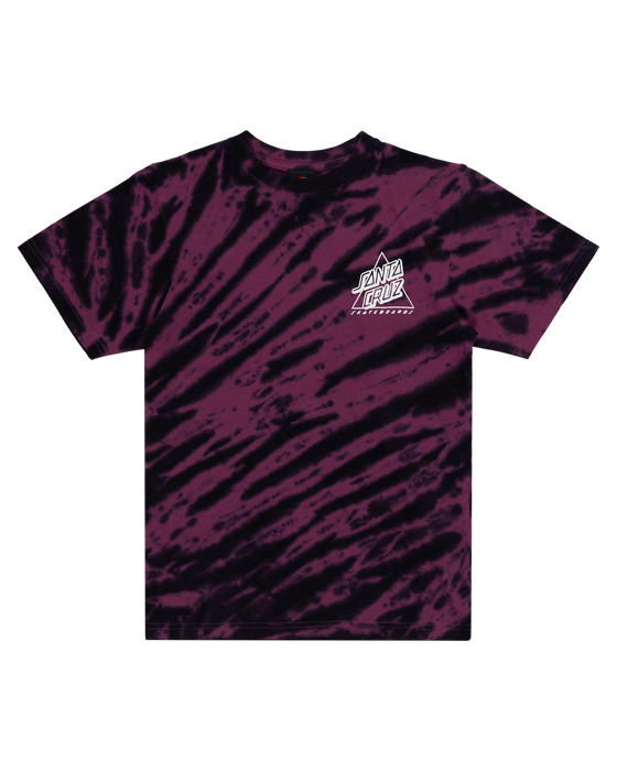 SANTA CRUZ - NOT A DOT HOLLOW TEE MAROON TIE DYE