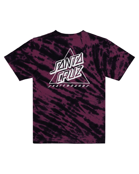 SANTA CRUZ - NOT A DOT HOLLOW TEE MAROON TIE DYE