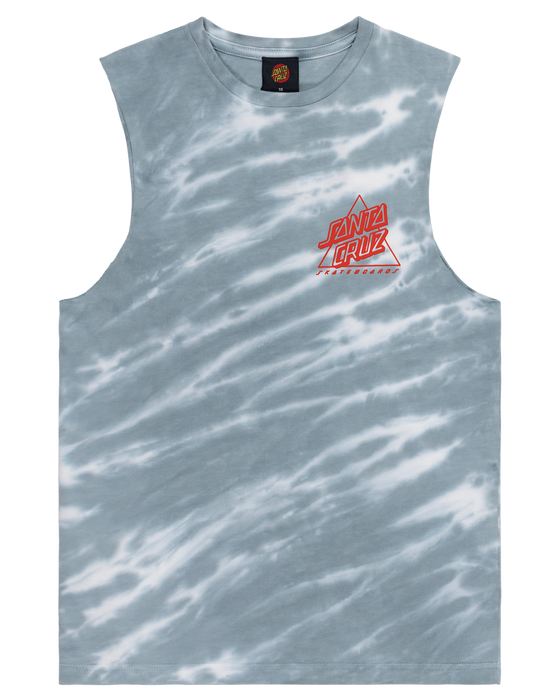 SANTA CRUZ - NOT A DOT HOLLOW MUSCLE SLATE TIE DYE