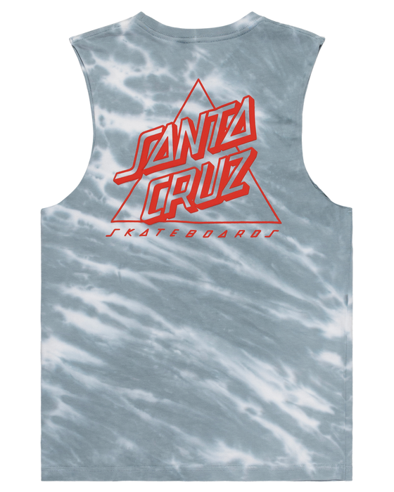 SANTA CRUZ - NOT A DOT HOLLOW MUSCLE SLATE TIE DYE