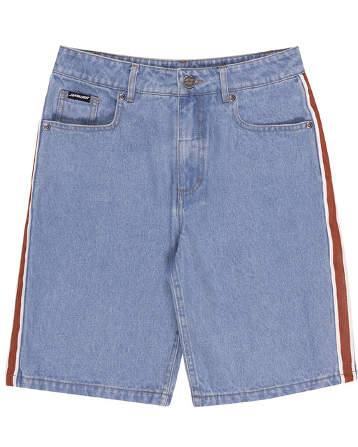 SANTA CRUZ - FISHEYE STRIP JEAN SHORT MID BLUE