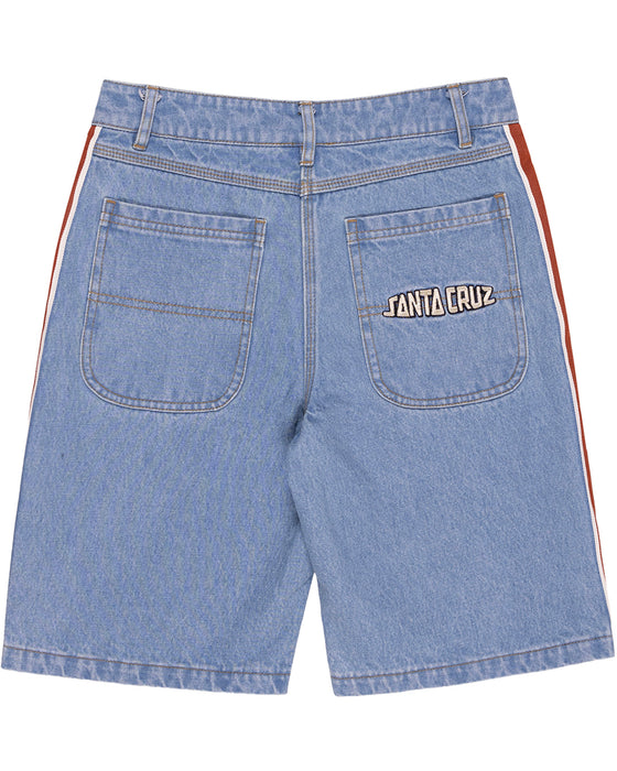 SANTA CRUZ - FISHEYE STRIP JEAN SHORT MID BLUE