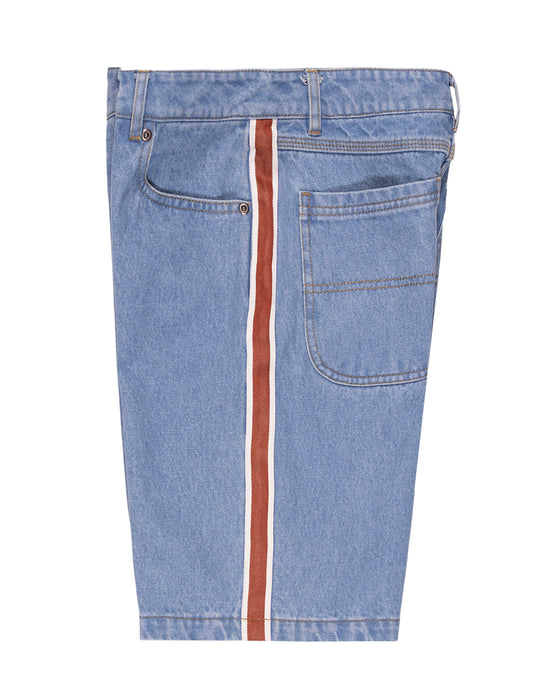 SANTA CRUZ - FISHEYE STRIP JEAN SHORT MID BLUE