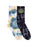 SANTA CRUZ - MALBA CRASH STACK CREW SOCK 2 PACK TEAL/BLACK TIE DYE