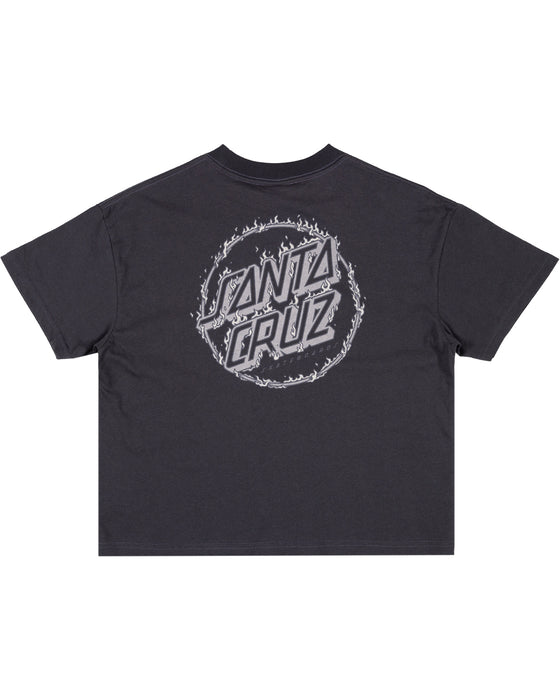 SANTA CRUZ - BURNT OPUS OVRSZD TEE OFF BLACK