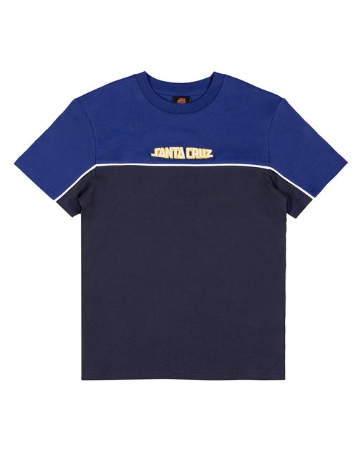 SANTA CRUZ - FISHEYE STRIP FRONT SHORT SLEEVE TEE DARK BLUE