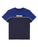 SANTA CRUZ - FISHEYE STRIP FRONT SHORT SLEEVE TEE DARK BLUE