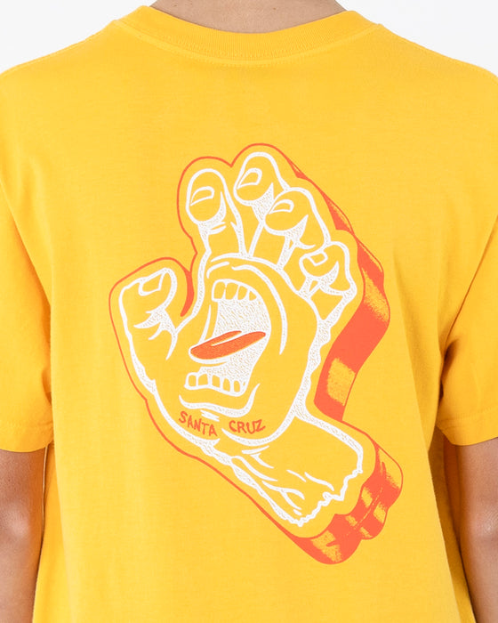 SANTA CRUZ - SCREAMING WAVE FRONT TEE TAN