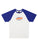 SANTA CRUZ - GLOBAL FLAME STRIP FRONT TEE RAGLAN SLEEVE CONCRETE/DARK BLUE