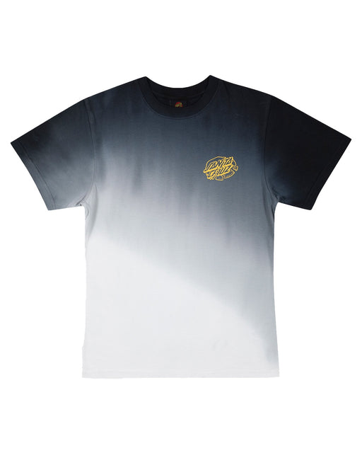 SANTA CRUZ - UNIVERSAL HAND OVAL DOT MONO TEE BLACK TIE-DYE