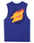 SANTA CRUZ - GLOBAL FLAME DOT MUSCLE TEE DARK BLUE