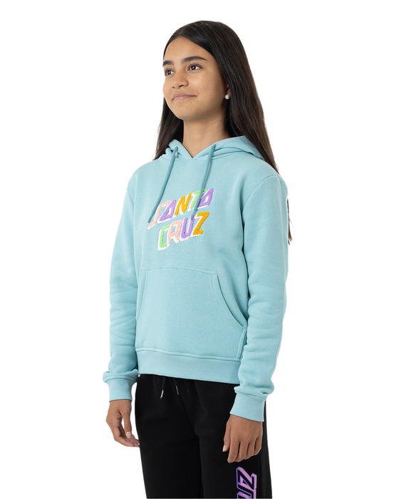 SANTA CRUZ - SPIRIT STRIP FRONT HOODIE TURQUOISE