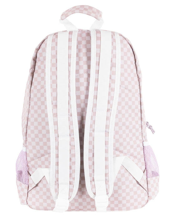 SANTA CRUZ - RIBBON SCRIPT CHECKBOARD BACKPACK PINK