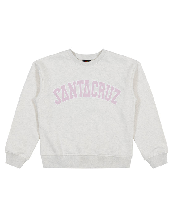 SANTA CRUZ - COLLEGIATE STRIP FRONT SWEATER WHITE MARLE