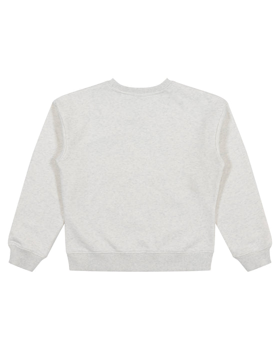SANTA CRUZ - COLLEGIATE STRIP FRONT SWEATER WHITE MARLE