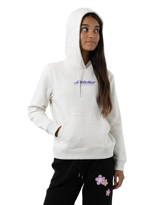 SANTA CRUZ - FUSION FLAME STACK STRIP CENTRE HOODIE WHITE MARLE