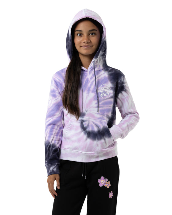 SANTA CRUZ - OPUS DOT CHEST HOODIE PINK TYE DYE