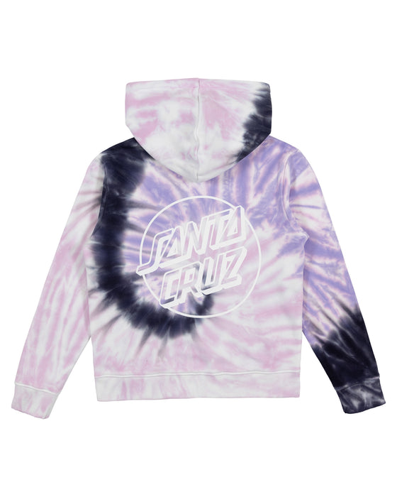 SANTA CRUZ - OPUS DOT CHEST HOODIE PINK TYE DYE