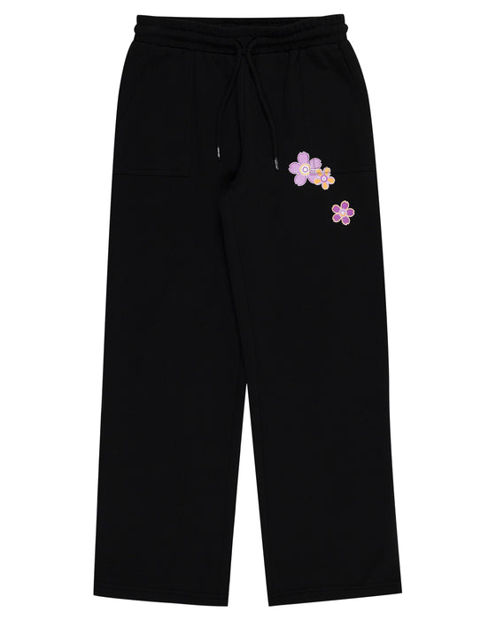 SANTA CRUZ - BLOOMING STACK DOT TRACK PANTS BLACK