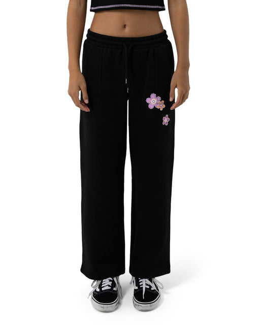 SANTA CRUZ - BLOOMING STACK DOT TRACK PANTS BLACK