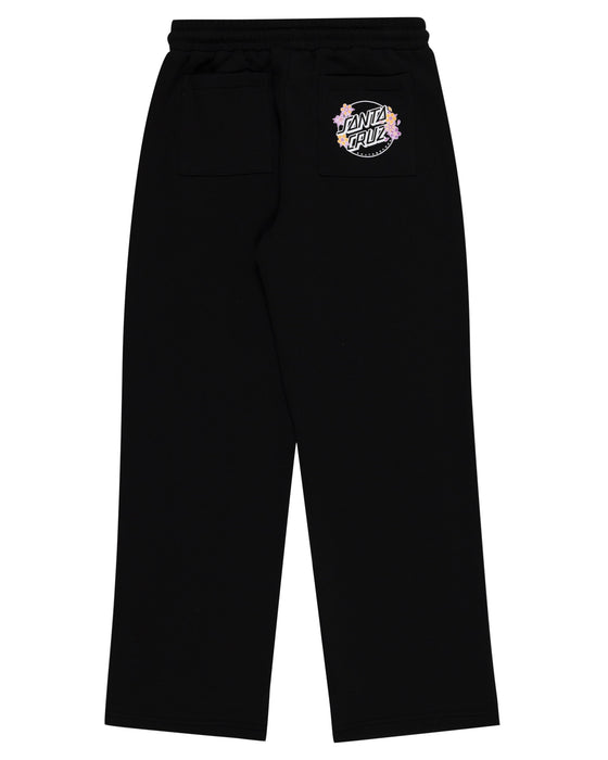 SANTA CRUZ - BLOOMING STACK DOT TRACK PANTS BLACK