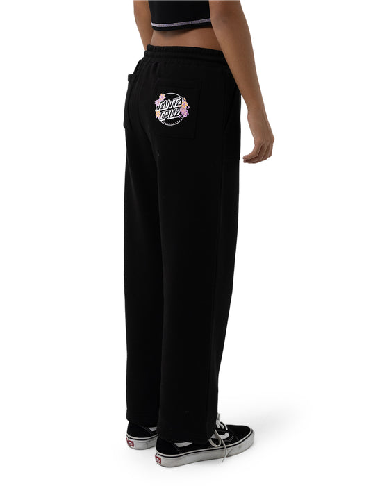 SANTA CRUZ - BLOOMING STACK DOT TRACK PANTS BLACK