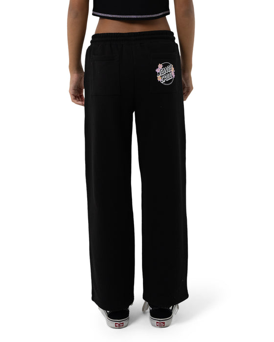 SANTA CRUZ - BLOOMING STACK DOT TRACK PANTS BLACK