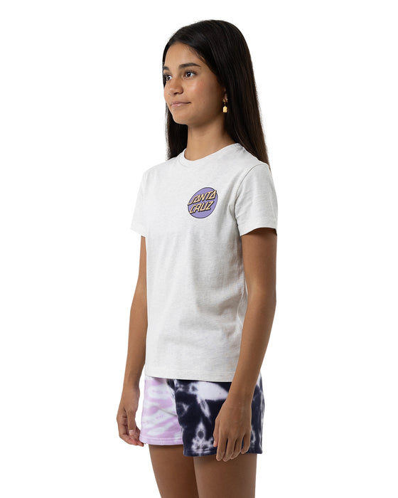 SANTA CRUZ - OTHER DOT REVERSE CHEST TEE WHITE MARLE