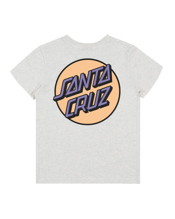 SANTA CRUZ - OTHER DOT REVERSE CHEST TEE WHITE MARLE