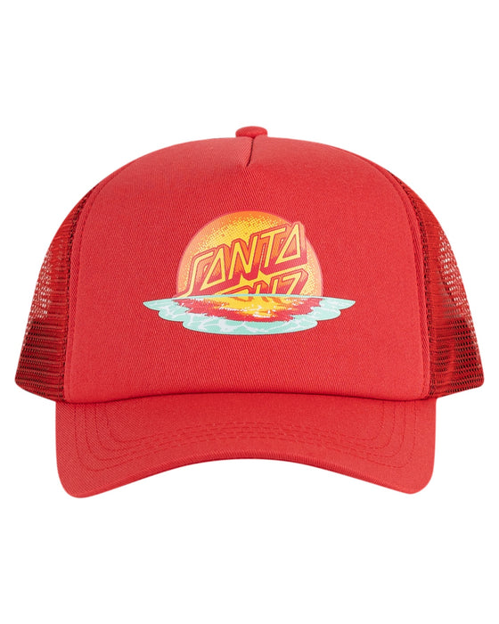 SANTA CRUZ - SUNRISE DOT TRUCKER CAP ROSE