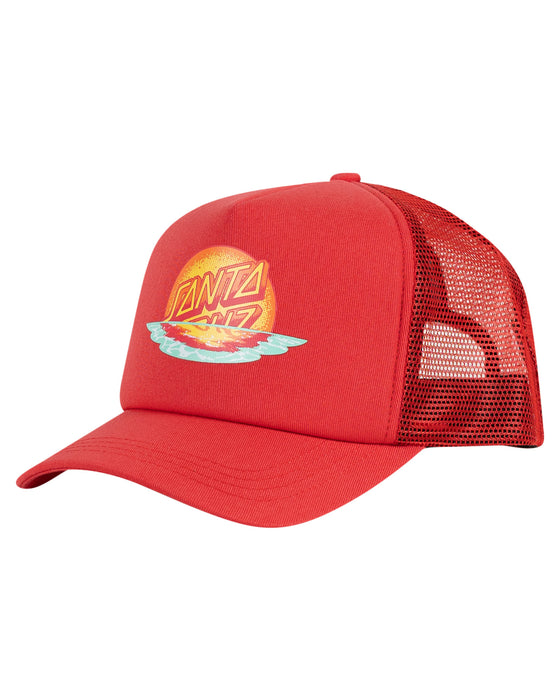 SANTA CRUZ - SUNRISE DOT TRUCKER CAP ROSE