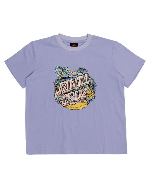 SANTA CRUZ - ALOHA DOT FRONT CREW NECK TEE IRIS