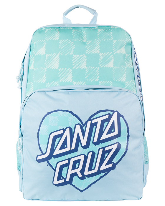 SANTA CRUZ - CHECKER HEART DOT BACKPACK AQUA CHECK