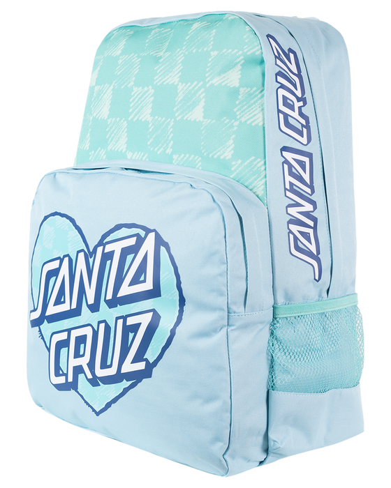 SANTA CRUZ - CHECKER HEART DOT BACKPACK AQUA CHECK