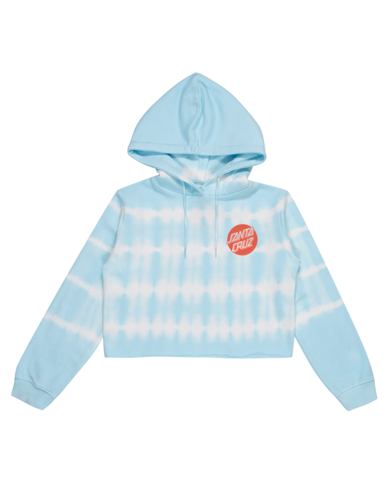 SANTA CRUZ - OTHER DOT REDUX CROPPED HOODIE AQUA TIE DYE