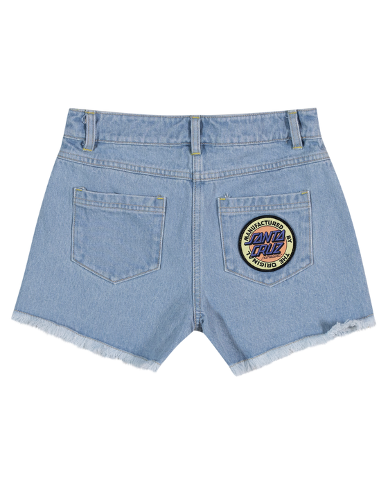 SANTA CRUZ - MFG RETRO DOT JEAN SHORTS LIGHT WASHED INDIGO