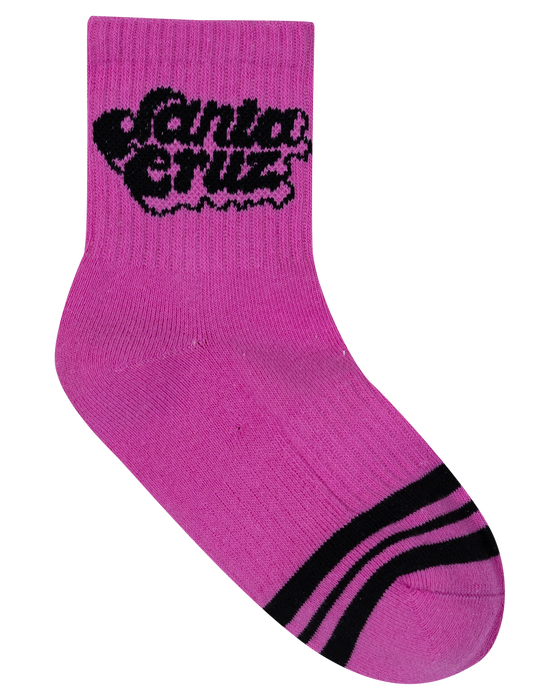 SANTA CRUZ - GROOVY STACK MID SOCK 2 PACK BLACK PINK
