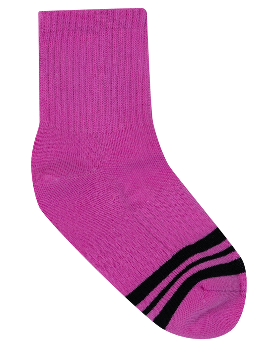 SANTA CRUZ - GROOVY STACK MID SOCK 2 PACK BLACK PINK