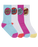 SANTA CRUZ - OTHER DOT CREW SOCK 4 PACK AQUA PINK WHITE