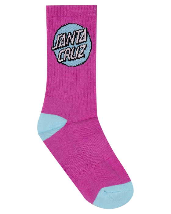 SANTA CRUZ - OTHER DOT CREW SOCK 4 PACK AQUA PINK WHITE