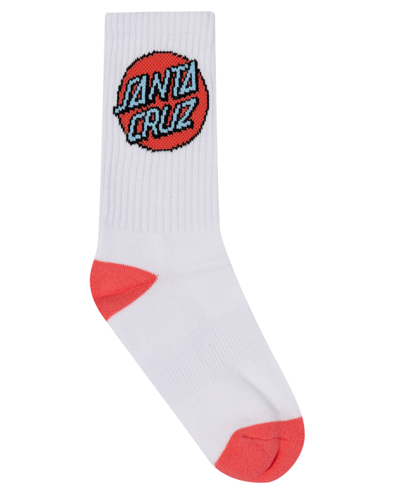 SANTA CRUZ - OTHER DOT CREW SOCK 4 PACK AQUA PINK WHITE