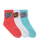 SANTA CRUZ - OTHER DOT CREW SOCK 4 PACK AQUA PINK WHITE