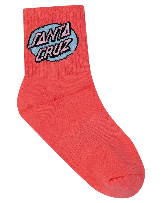 SANTA CRUZ - OVAL DOT MID SOCK 3 PACK ROSE WHITE OCEAN