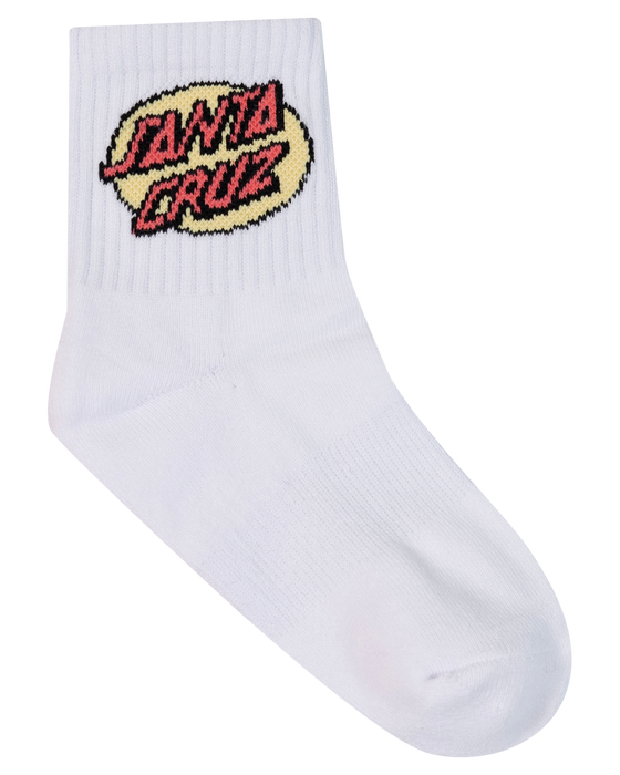 SANTA CRUZ - OVAL DOT MID SOCK 3 PACK ROSE WHITE OCEAN