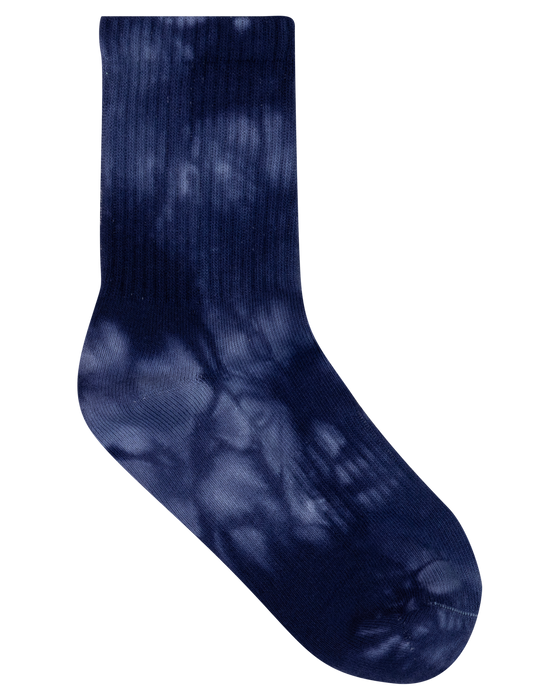 SANTA CRUZ - HEART DOT HOLLOW MID SOCK 2 PACK DRK BLUE TDYE AQUA CHECK