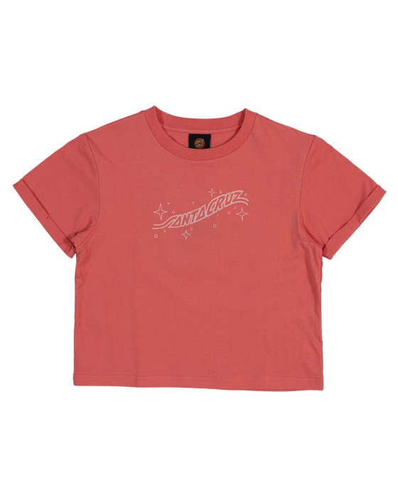 SANTA CRUZ - WINGED MOON STRIP CENTRE SHORT SLEEVE CR ROSE