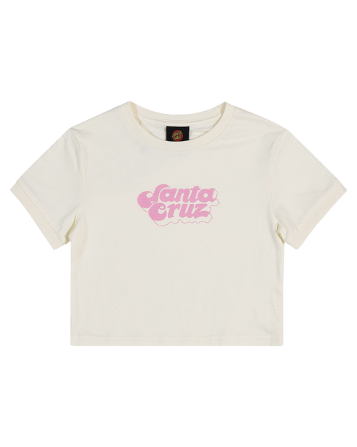SANTA CRUZ - GROOVY STACK FRONT SHORT SLEEVE BABY TEE CREAM